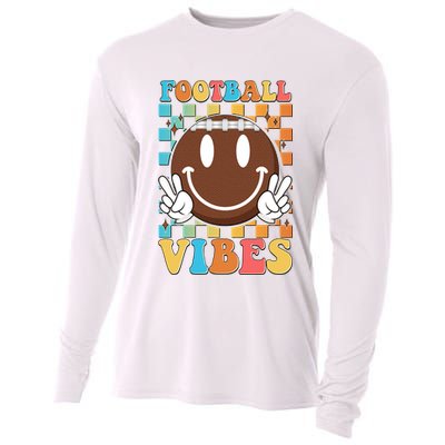Retro Smiley Emoji Football Vibes Cooling Performance Long Sleeve Crew