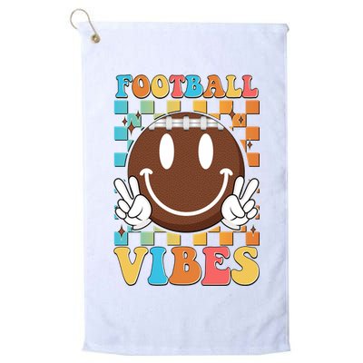 Retro Smiley Emoji Football Vibes Golf Towel