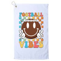 Retro Smiley Emoji Football Vibes Golf Towel