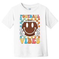 Retro Smiley Emoji Football Vibes Toddler T-Shirt