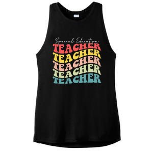 Retro Special Education Teacher Appreciation Back To SChool Ladies PosiCharge Tri-Blend Wicking Tank