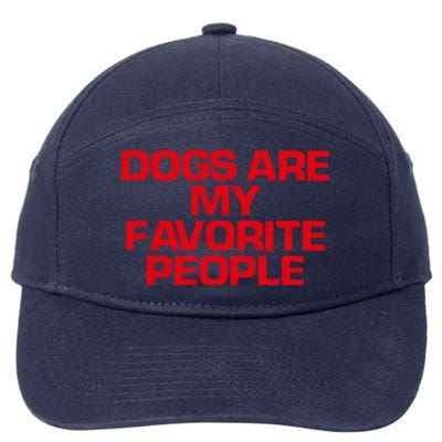 Red Saying Funny Dogs Are My Favorite People Gift 7-Panel Snapback Hat