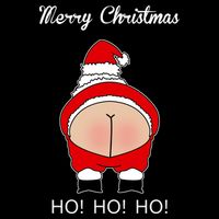 Rude Santa Father Christmas Drawstring Bag