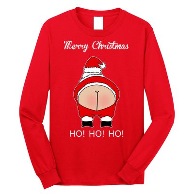 Rude Santa Father Christmas Long Sleeve Shirt