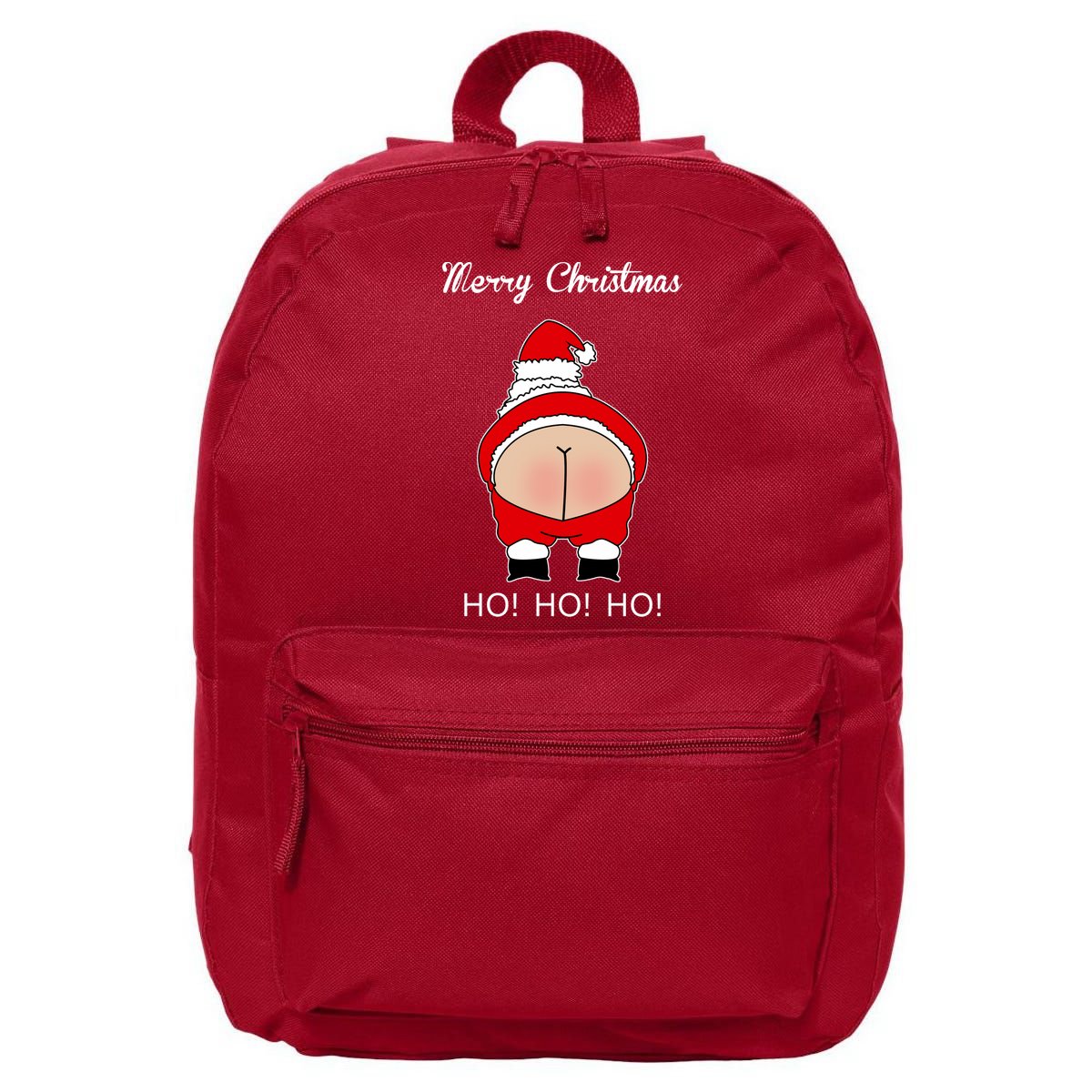 Rude Santa Father Christmas 16 in Basic Backpack