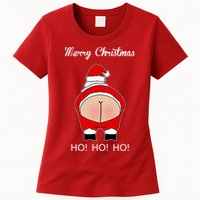 Rude Santa Father Christmas Womens T-Shirt