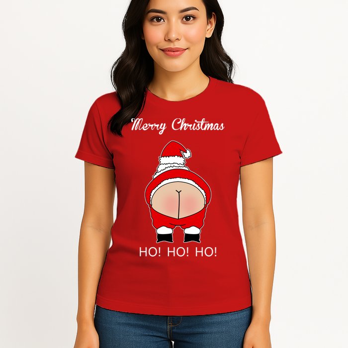 Rude Santa Father Christmas Womens T-Shirt