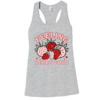 Retro Strawberry Feeling Berry Good Positive Mind Happy Life Women's Racerback Tank