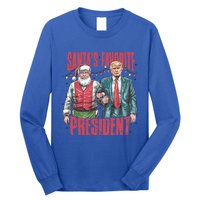 Retro SantaS Favorite President Trump Christmas Santa Trump Gift Long Sleeve Shirt