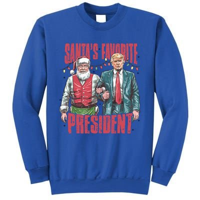 Retro SantaS Favorite President Trump Christmas Santa Trump Gift Sweatshirt