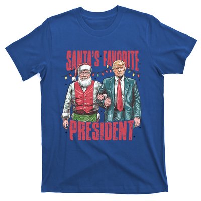 Retro SantaS Favorite President Trump Christmas Santa Trump Gift T-Shirt