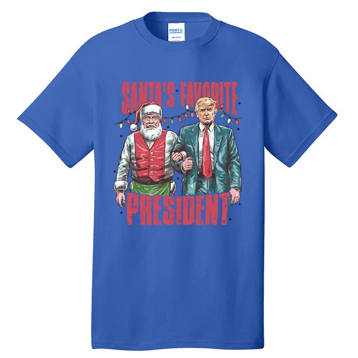 Retro SantaS Favorite President Trump Christmas Santa Trump Gift Tall T-Shirt