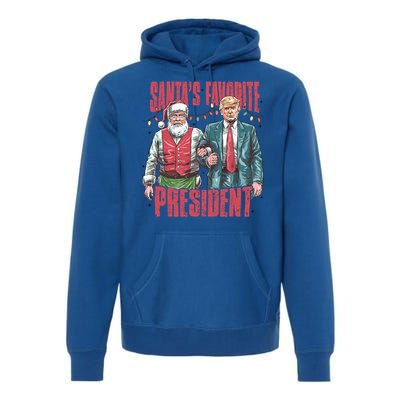 Retro SantaS Favorite President Trump Christmas Santa Trump Gift Premium Hoodie