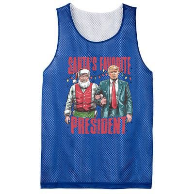 Retro SantaS Favorite President Trump Christmas Santa Trump Gift Mesh Reversible Basketball Jersey Tank