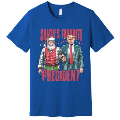 Retro SantaS Favorite President Trump Christmas Santa Trump Gift Premium T-Shirt