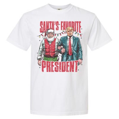 Retro SantaS Favorite President Trump Christmas Santa Trump Gift Garment-Dyed Heavyweight T-Shirt