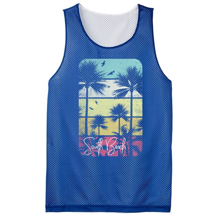 Retro South Florida Beach Miami Mom Dad Grandpa Gift Gift Mesh Reversible Basketball Jersey Tank