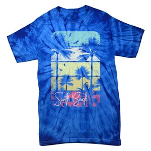 Retro South Florida Beach Miami Mom Dad Grandpa Gift Gift Tie-Dye T-Shirt