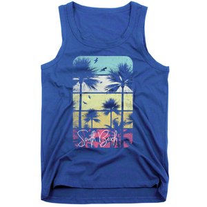 Retro South Florida Beach Miami Mom Dad Grandpa Gift Gift Tank Top