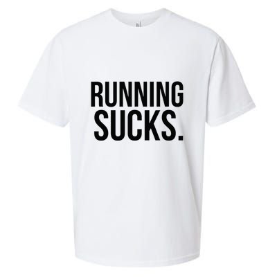 Running Sucks Funny Gym or Workout Sueded Cloud Jersey T-Shirt