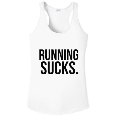 Running Sucks Funny Gym or Workout Ladies PosiCharge Competitor Racerback Tank