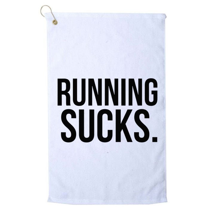 Running Sucks Funny Gym or Workout Golf Towel