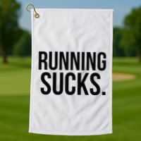 Running Sucks Funny Gym or Workout Golf Towel