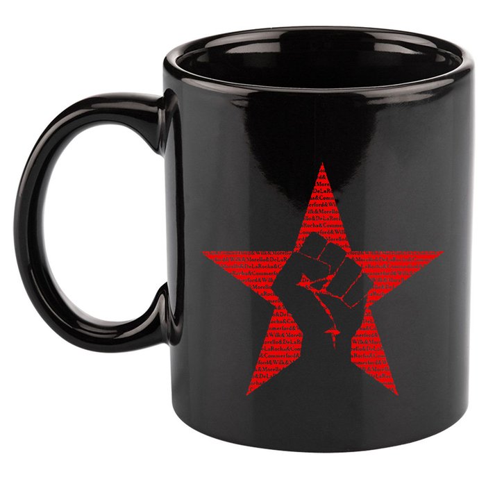 Ratm Star Fist Funny 11oz C Handle Ceramic Mug