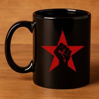 Ratm Star Fist Funny 11oz C Handle Ceramic Mug