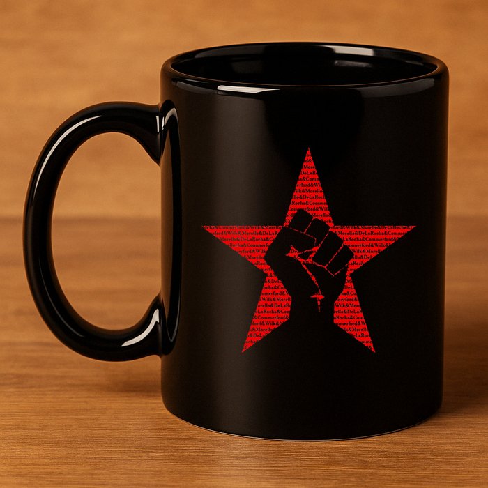Ratm Star Fist Funny 11oz C Handle Ceramic Mug