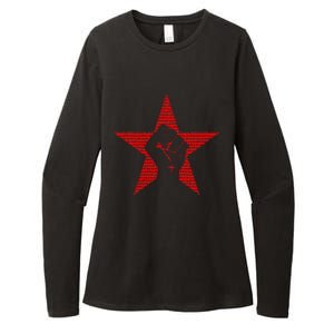 Ratm Star Fist Funny Womens CVC Long Sleeve Shirt