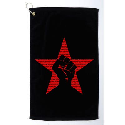 Ratm Star Fist Funny Golf Towel