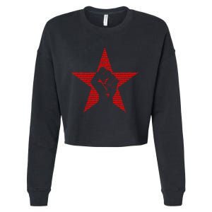 Ratm Star Fist Funny Cropped Pullover Crew