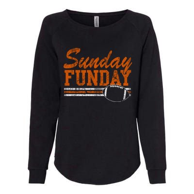 Retro Sunday Funday Football Fan Gift Womens California Wash Sweatshirt