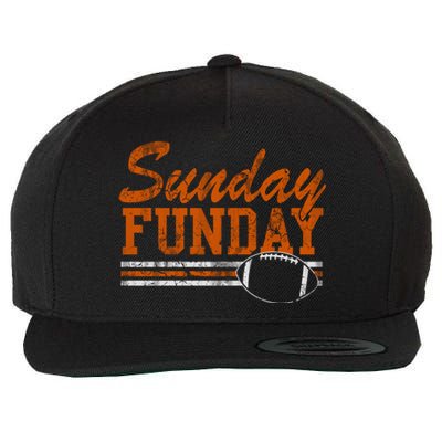 Retro Sunday Funday Football Fan Gift Wool Snapback Cap