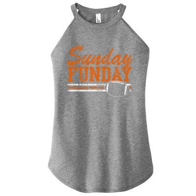 Retro Sunday Funday Football Fan Gift Women’s Perfect Tri Rocker Tank