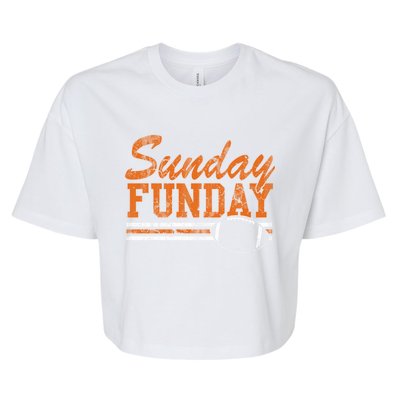 Retro Sunday Funday Football Fan Gift Bella+Canvas Jersey Crop Tee