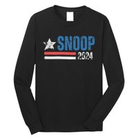 Retro Stripe Funny Snoop Vintage Election 2024 Long Sleeve Shirt