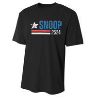 Retro Stripe Funny Snoop Vintage Election 2024 Performance Sprint T-Shirt