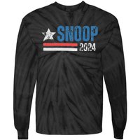 Retro Stripe Funny Snoop Vintage Election 2024 Tie-Dye Long Sleeve Shirt