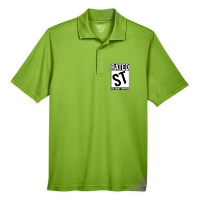 Rated ST For Short Tempered Funny Meme Men's Origin Performance Pique Polo