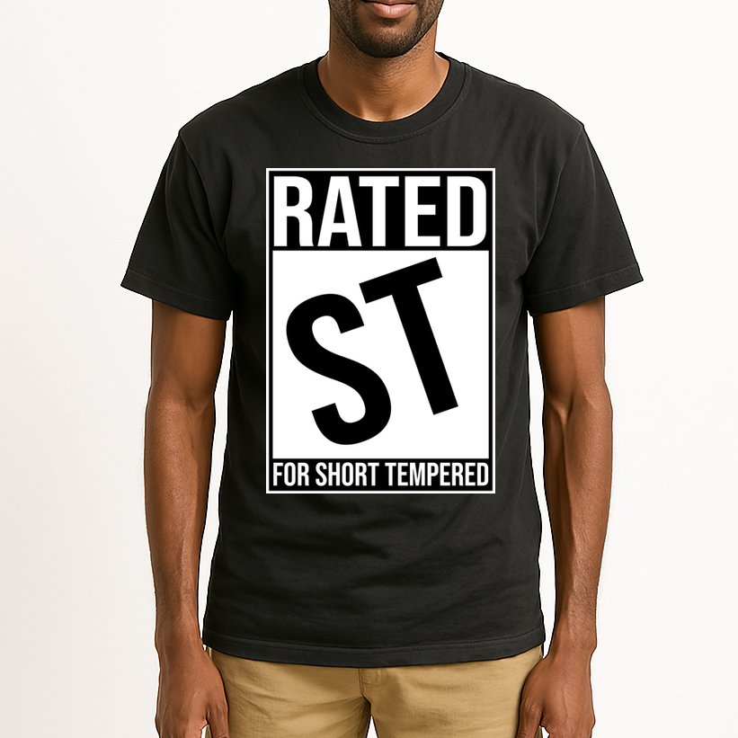 Rated ST For Short Tempered Funny Meme Tall T-Shirt