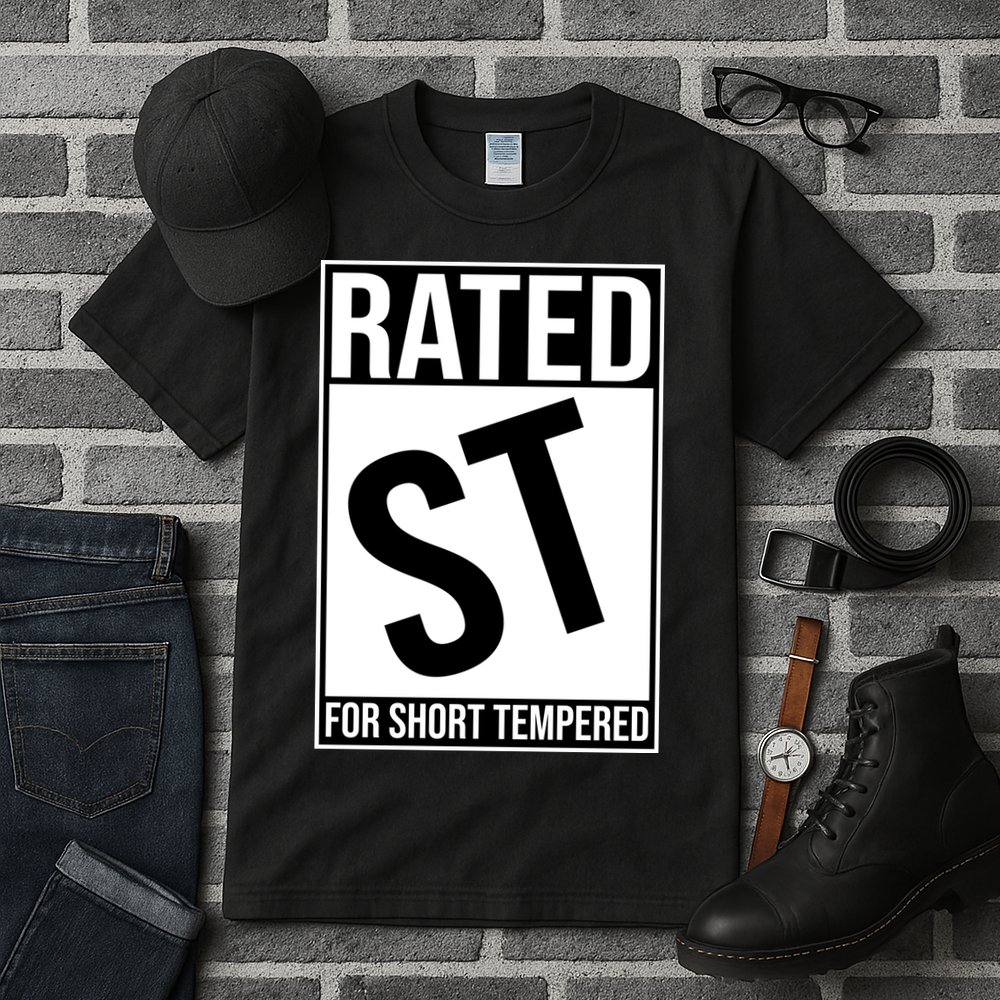 Rated ST For Short Tempered Funny Meme Tall T-Shirt