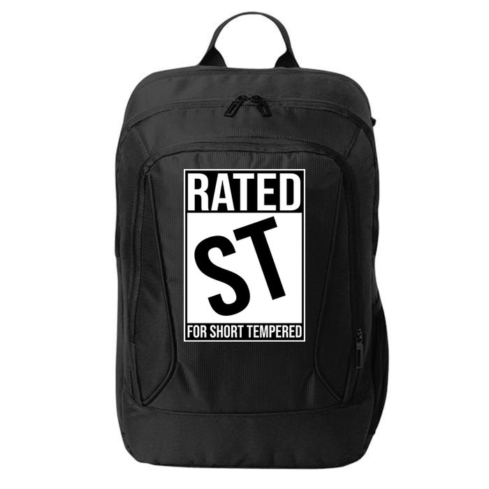Rated ST For Short Tempered Funny Meme City Backpack