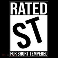 Rated ST For Short Tempered Funny Meme Flatbill Hat