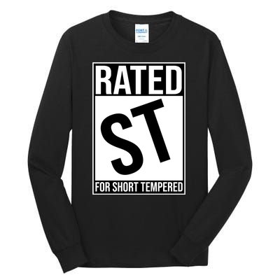 Rated ST For Short Tempered Funny Meme Tall Long Sleeve T-Shirt