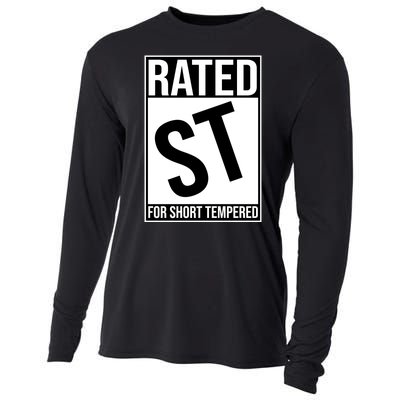 Rated ST For Short Tempered Funny Meme Cooling Performance Long Sleeve Crew