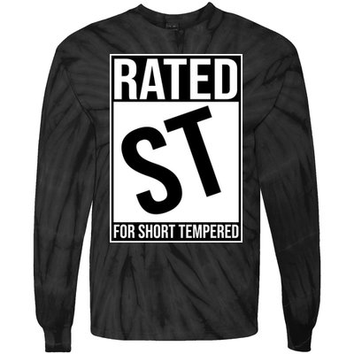 Rated ST For Short Tempered Funny Meme Tie-Dye Long Sleeve Shirt