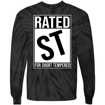 Rated ST For Short Tempered Funny Meme Tie-Dye Long Sleeve Shirt