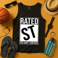 Rated ST For Short Tempered Funny Meme Tank Top